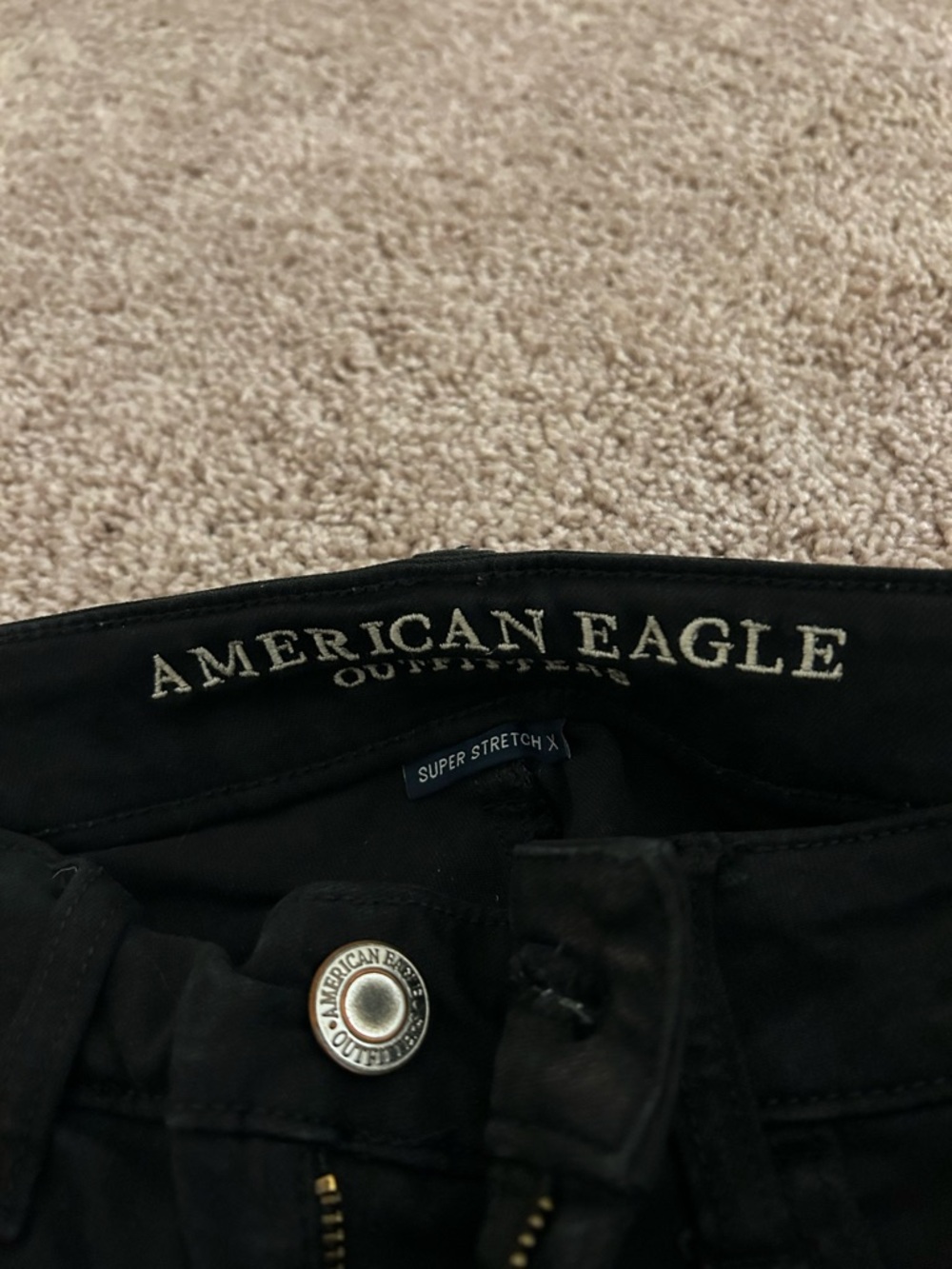 American Eagle Outfitters Black Super Stretch Jeans - Picture 4 of 5